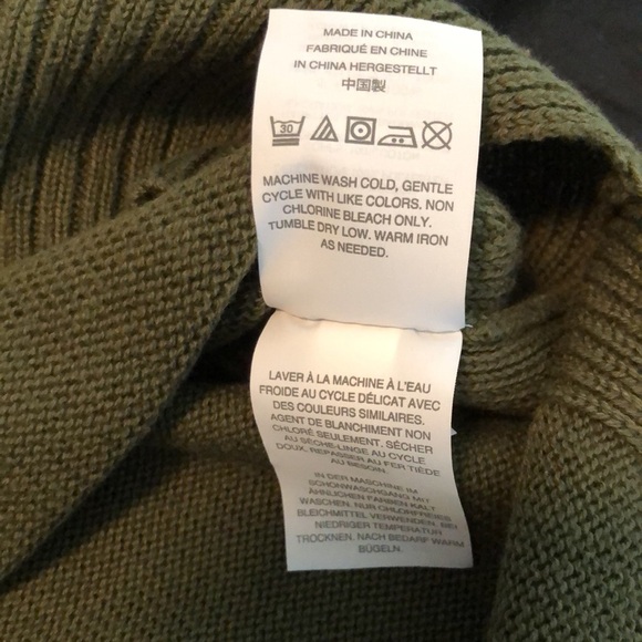 J. Crew Olive Green Tank Top Sweater with Black and White Stripe Detail, Medium - Picture 5 of 5